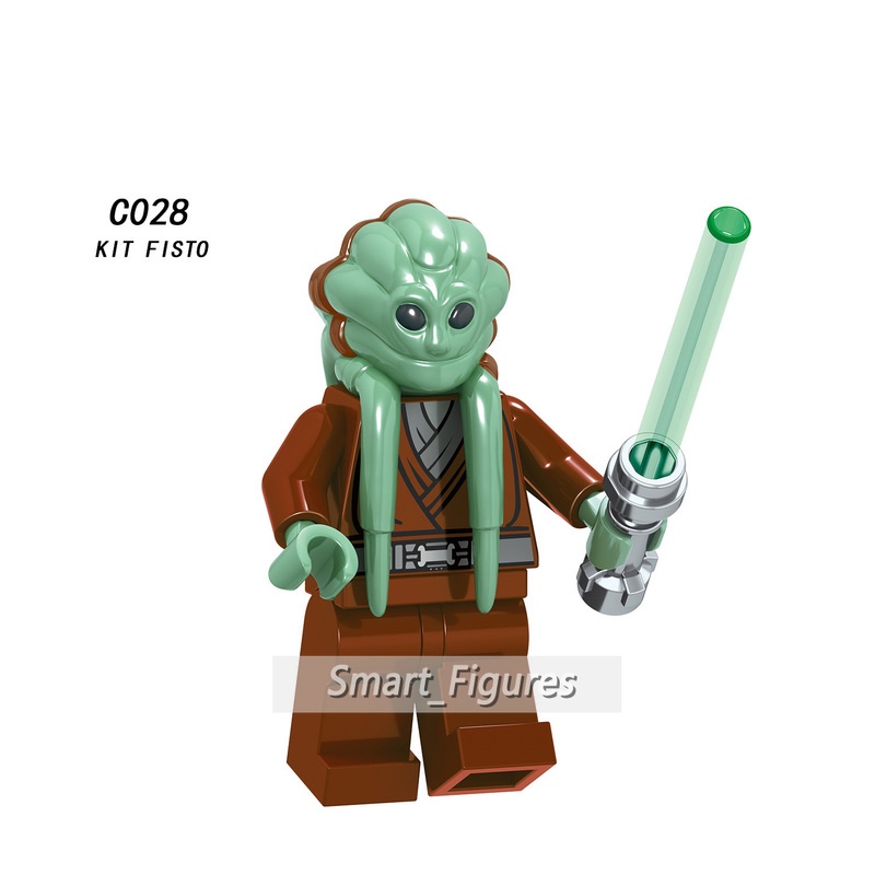 Mainan Action Figure Minifigures Rey Luke Skywalker Kit Fisto Captain Jag Star Wars C023-30 Untuk Hadiah