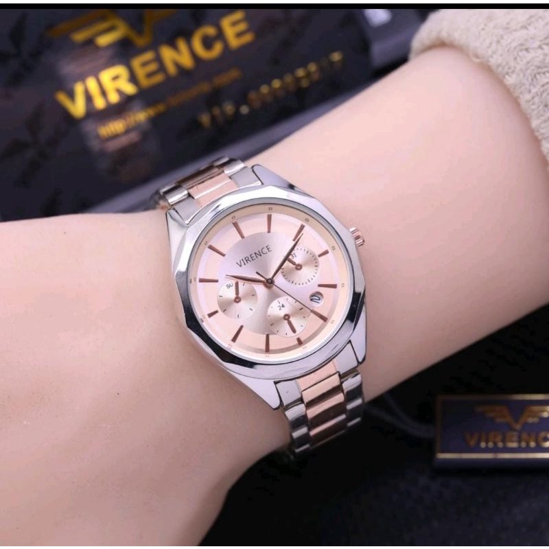 Jam Tangan Virence Wanita Jam Tangan Stainliss Steel Terlaris Bahan Halus