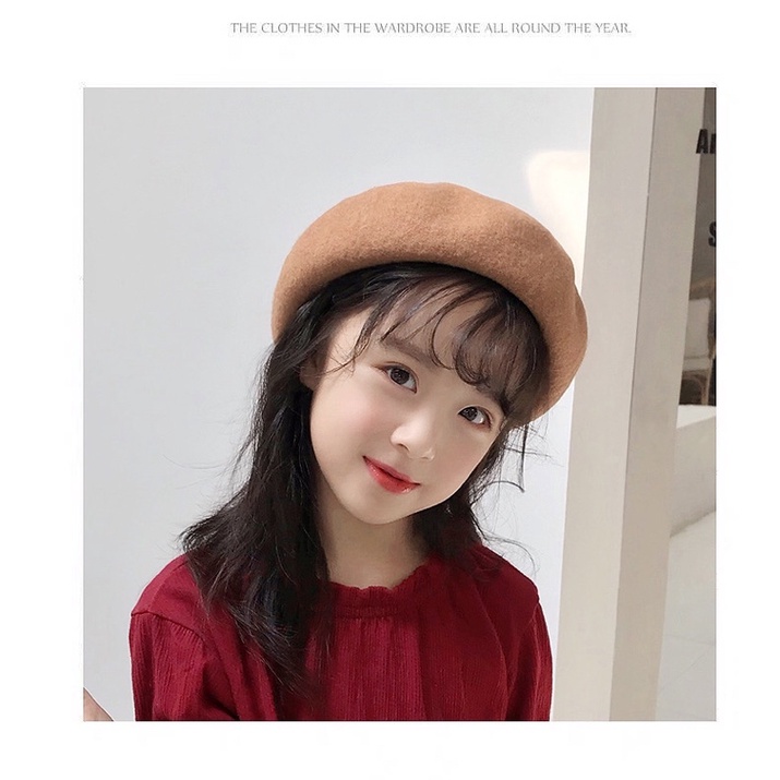 Beret hat pumpkin kids import topi kupluk anak cewek cowok perempuan korean style fashion winter musim dingin