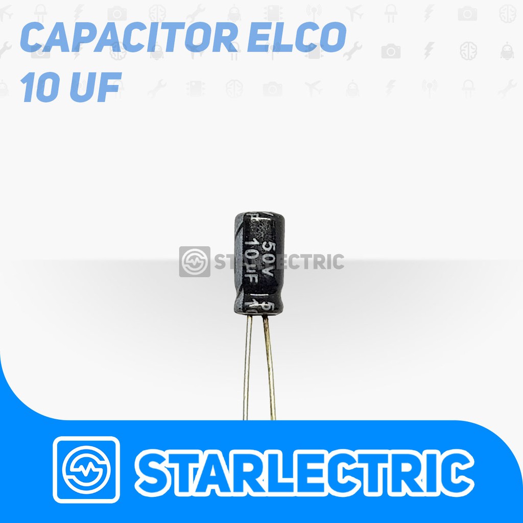 Kapasitor Elco Capasitor 10 uF 10uF 50V