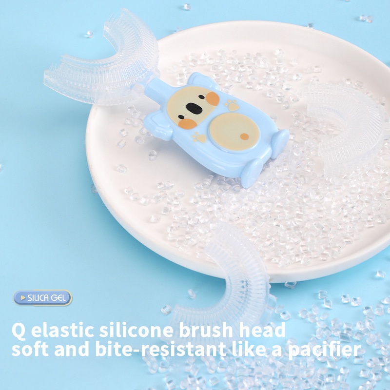 sikat gigi silikon bayi anak bentuk U | tooth brush baby silicon type U 360°