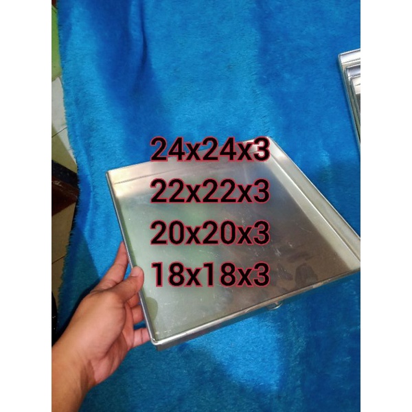 loyang cetakan kue 22x22x3 20x20x3 24x24x3 18x18x3 loyang aluminium asli harga murah terjangkau dan berkualitas dijamin oke. 24x24x3 22x22x3 20x20x3 18x18x3