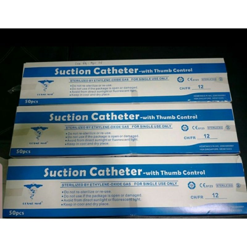 Selang Suction Catheter CosmoMed Finger Tip Cosmo Med 6FR 8FR 10FR 12FR