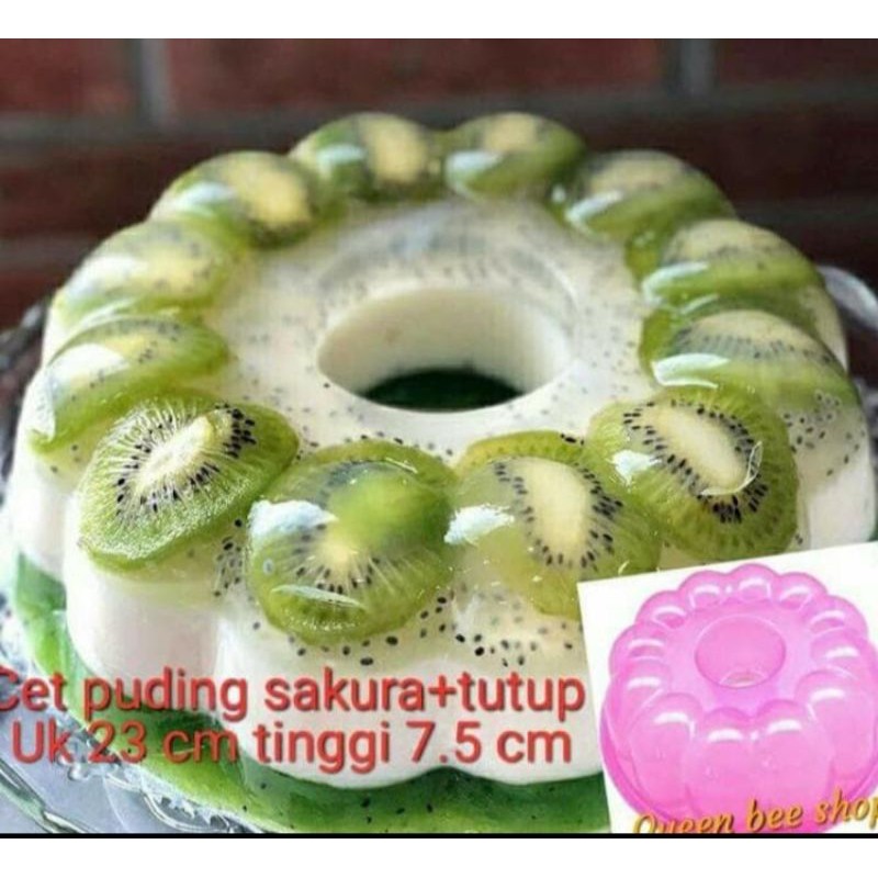 Cetakan puding sakura tutup