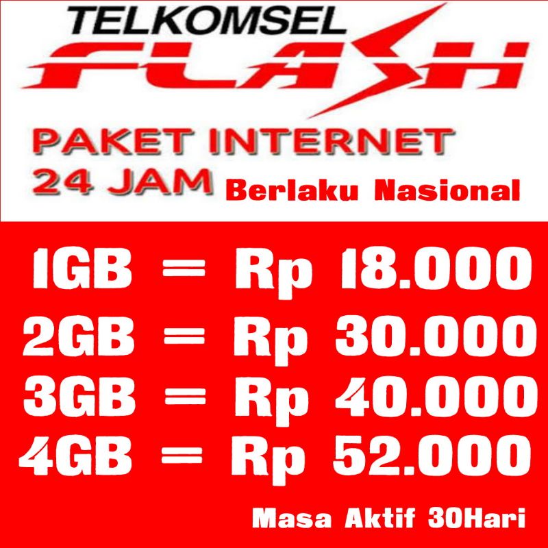 PAKET DATA Telkomsel Flash