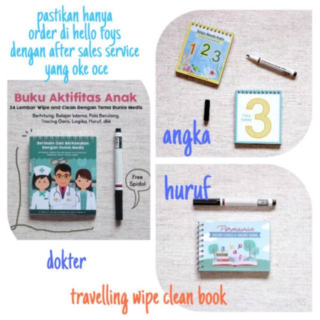 

New Buku traveling wipe clean (free spidol tambahan)