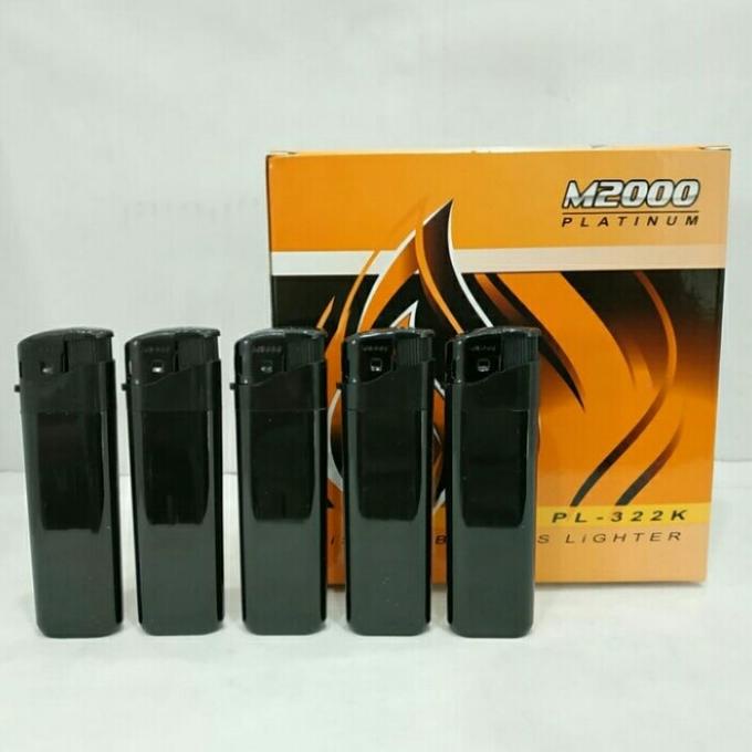 Korek Gas Magnet Hitam Polos M2000 - 50pcs