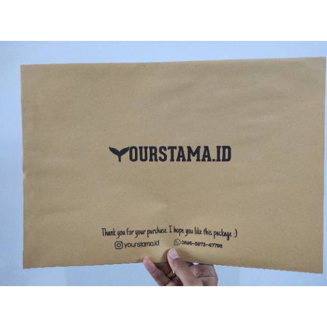 

amplop packaging olshop murah custom tulisan