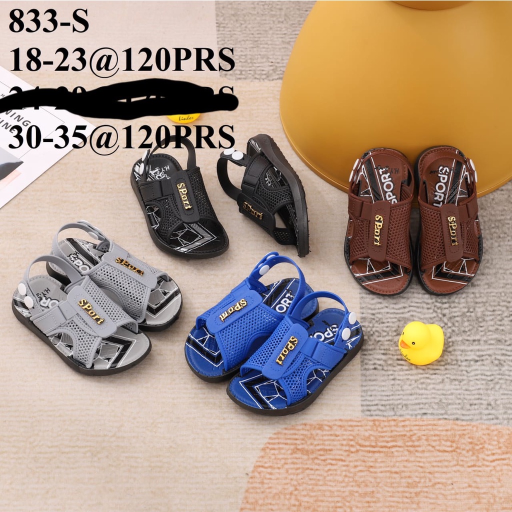 CUCI GUDANG SANDAL SLOP LET ANAK TGG MOTIF GESPER SPORT HYS 833-S