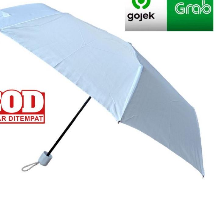 ➧ Payung Lipat 3 Jansen Umbrella / SAKURA / Nagoya PUTIH POLOS ♦