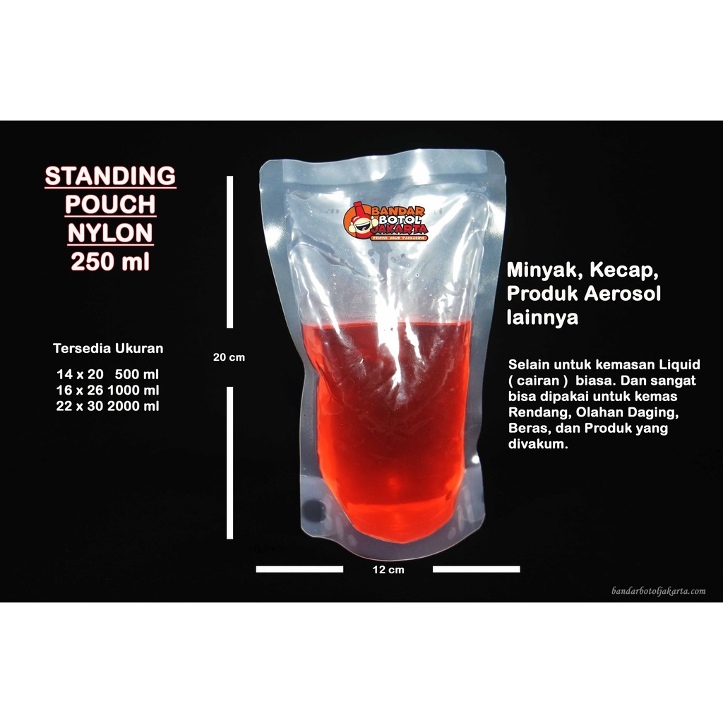 Standing Pouch Nylon 12x20 / 250 ml