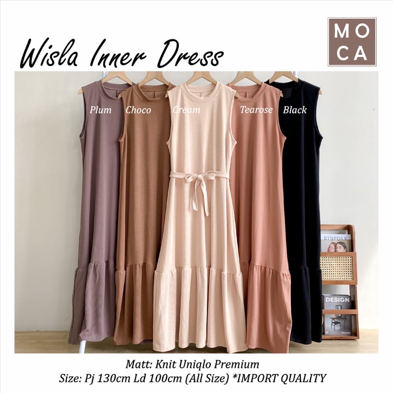 WISLA INNER DRESS BY MOCCA/INNER DRESS MURAH KEKINIAN KNIT UNIQLO PREMIUM