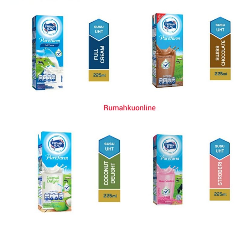 

FRISIANFLAG SUSU CAIR 225ML/Susu frisianflag uht/Frisianflag purefarm 225ml/Susu uht