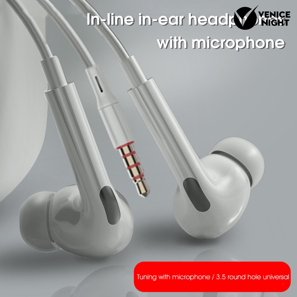 (VNEP) (Berkabel) Earphone In ear HiFi Ergonomis Dengan Mic Untuk Handphone