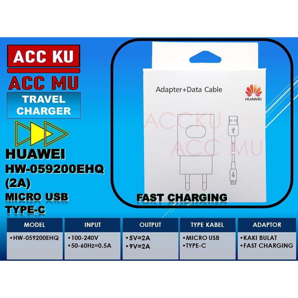 Charger huawei 2a charger huawei 2a charger huawei fast charging original oem HW-059200EHQ ori