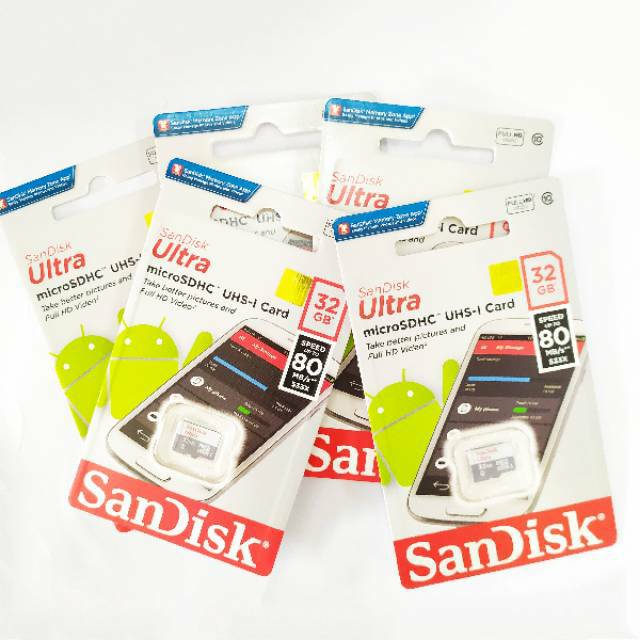 MICRO SD MEMORY CARD ORIGINAL Datascrips SANDISK Garansi Lifetime 16gb 32gb 64gb