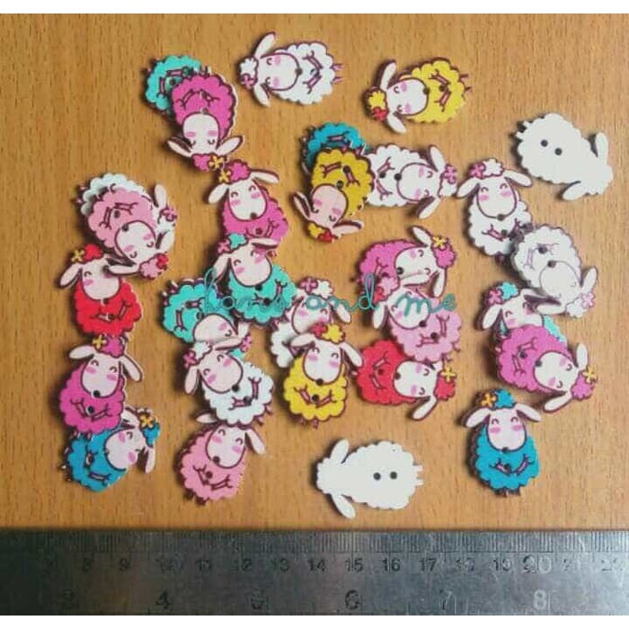 

Unik Kancing Kayu Domba Hiasan Prakarya Scrapbook Kancing Lucu Murah