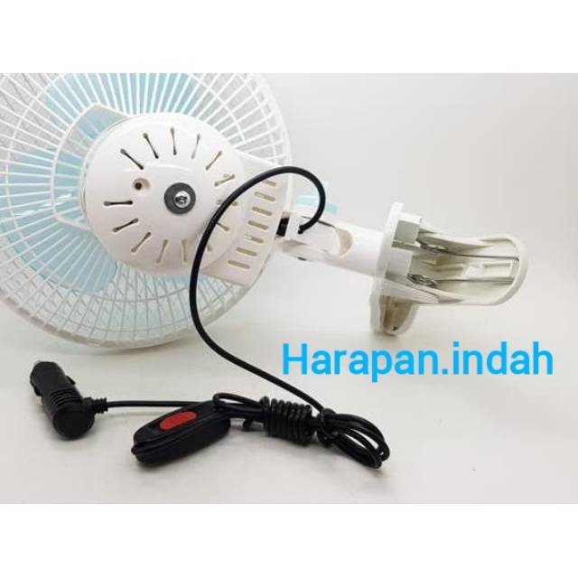 Kipas Angin DC jepit 6 inch KYZUKU Aki Mobil 12VDC + clip with ON-OFF