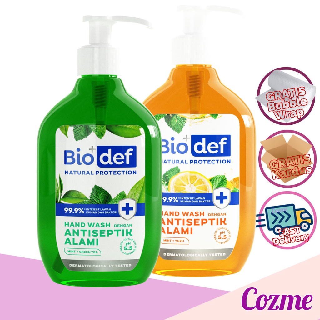 BIODEF Hand Wash Antiseptik Alami Mint + Green Tea | Yuzu