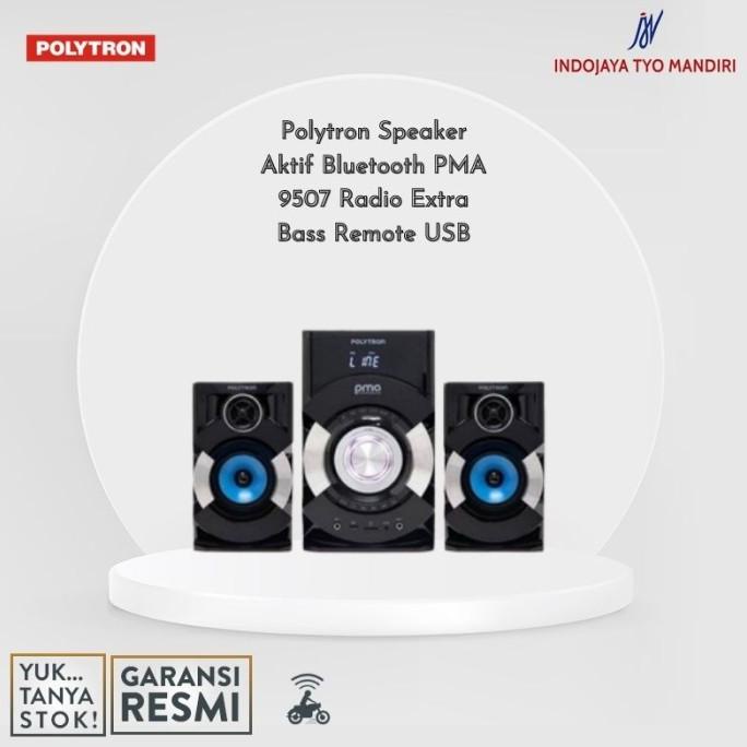 Polytron Pma-9507 Speaker Aktif Bluetooth Radio Extra Bass Remote Usb Tinamusda