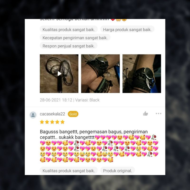 Gelang Pria Jangkar Hitam Paracord 4mm Premium Rangkap Satu Murah