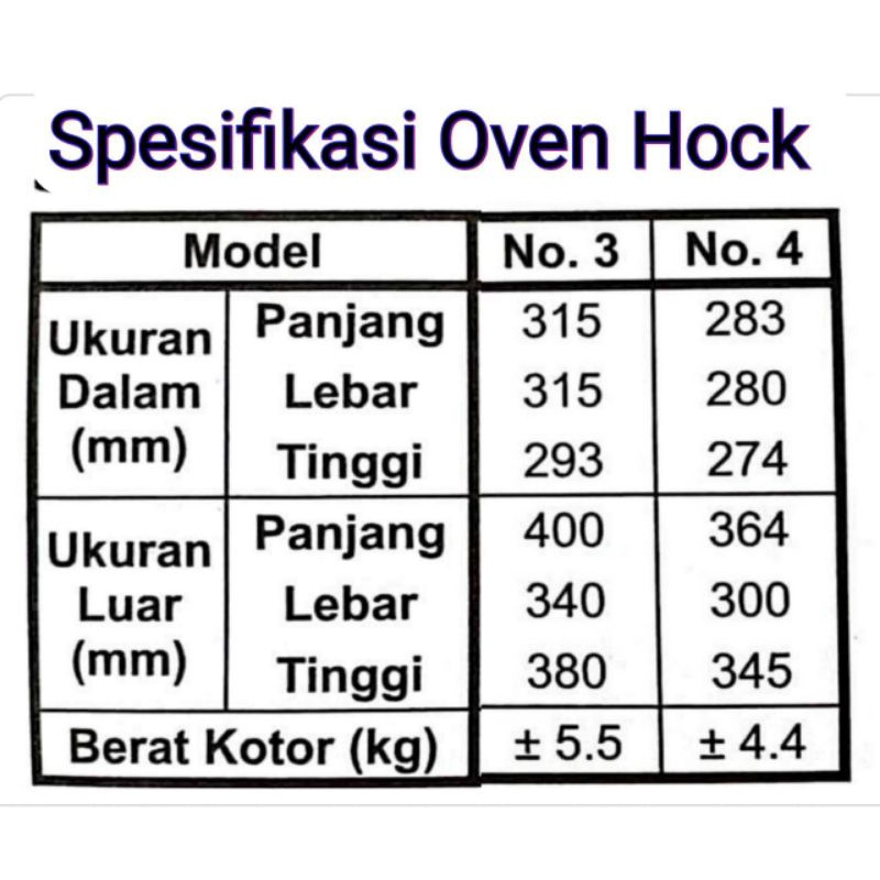 Hock Oven Alumunium Hawa Tangkring Kompor