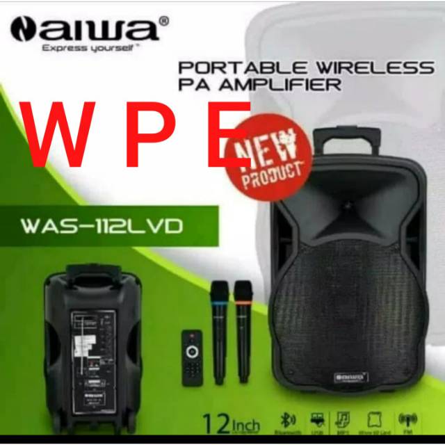 Speaker Portable Meeting Wireless Aiwa WAS-112LVD
