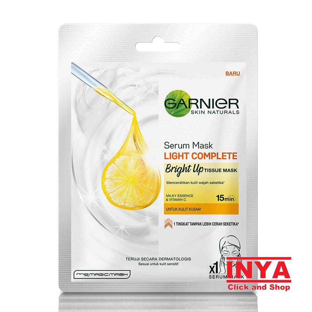 GARNIER SERUM MASK LIGHT COMPLETE BRIGHT UP 30gr - Masker Wajah