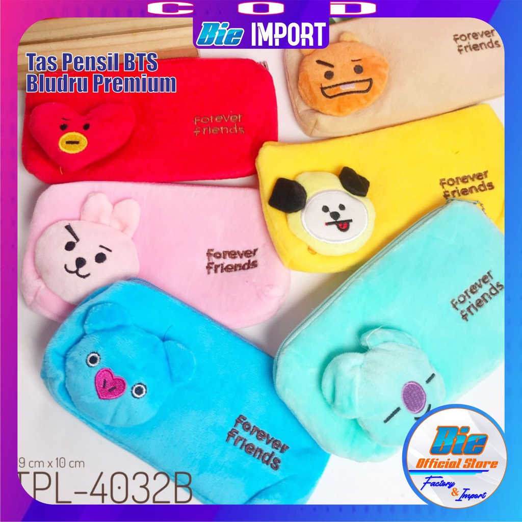 Dompet Pensil BTS Korea Boneka Kepala Impor Best Seller