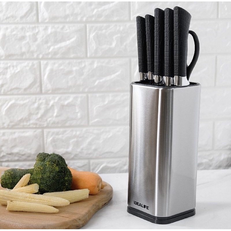 KNIFE SET IDEALIFE IL-160SE/1 SET PISAU DAPUR/PISAU DAPUR IDEALIFE/PREMIUM KNIFE SET/PISAU STAINLESS
