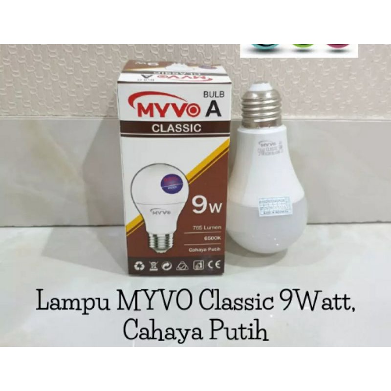 Lampu Led myvo Clasik 9 watt / SNI / Berkualitas / Sudah Pasti terang