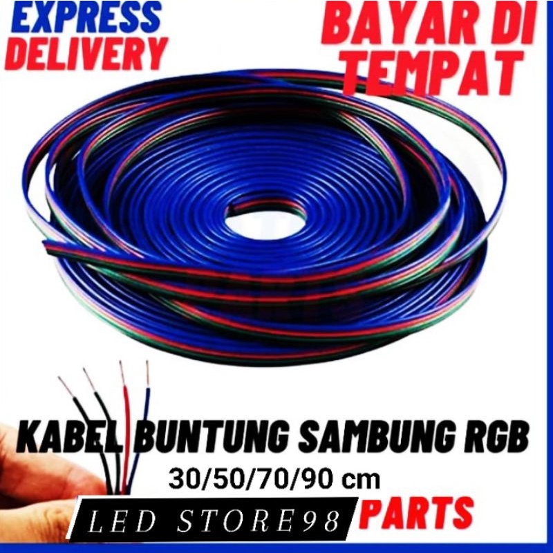 KABEL RGB 4 PIN TEMBAGA PUTIH