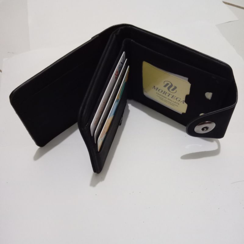 Dompet pria import mortega exclusive Kulit PU model Kancing-5