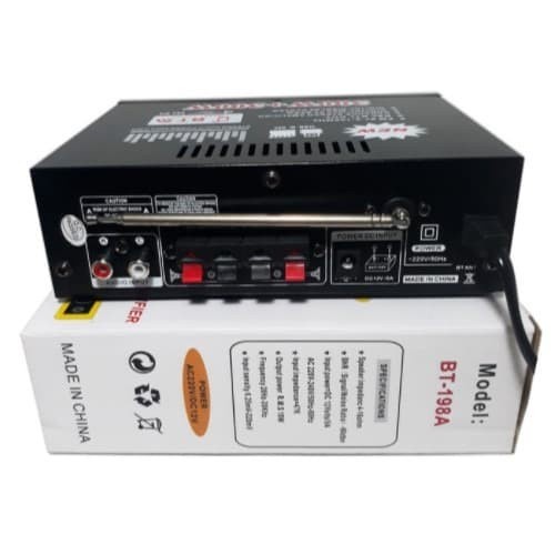 COD Ampli Fleco BT-198A Power Amplifier AC DC Bluetooth USB FM SD Mp3//AMPLI KARAOKE FLECO BT-198A