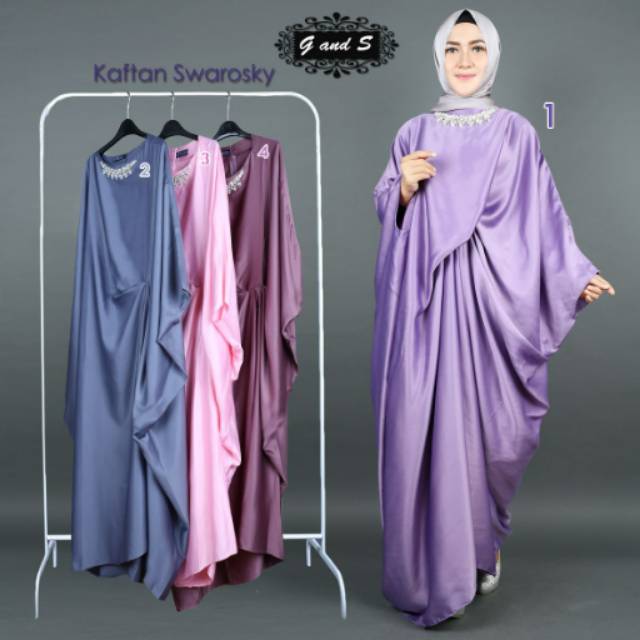 kaftan payet satin