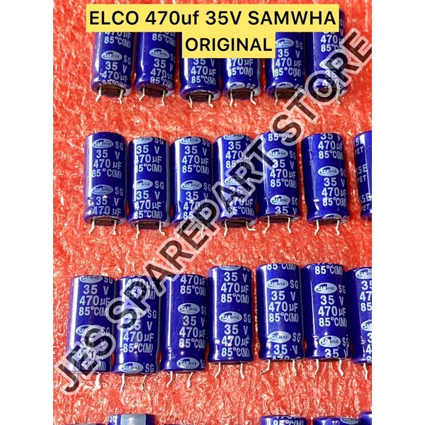 ELCO 470uf 35V SAMWHA ORIGINAL