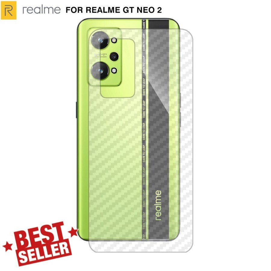 REALME GT MASTER EDITION GT 2 PRO GT NEO 2 ANTI GORES BELAKANG SKIN BACK CARBON GARSKIN  MOTIF KARBON TRANSPARAN ANTI JAMUR PELINDUNG BELAKANG SUPAYA TIDAK JAMURAN GT NEO2 GT2 PRO