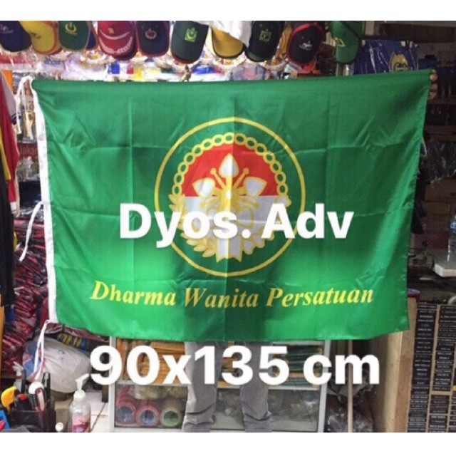 Bendera dharma wanita persatuan bendera dharma wanita printing satin 90x135cm