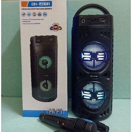 DH 1918 SPEAKER BLUETOOTH KARAOKE FREE MIC BIG BASS SPEAKER AKTIF