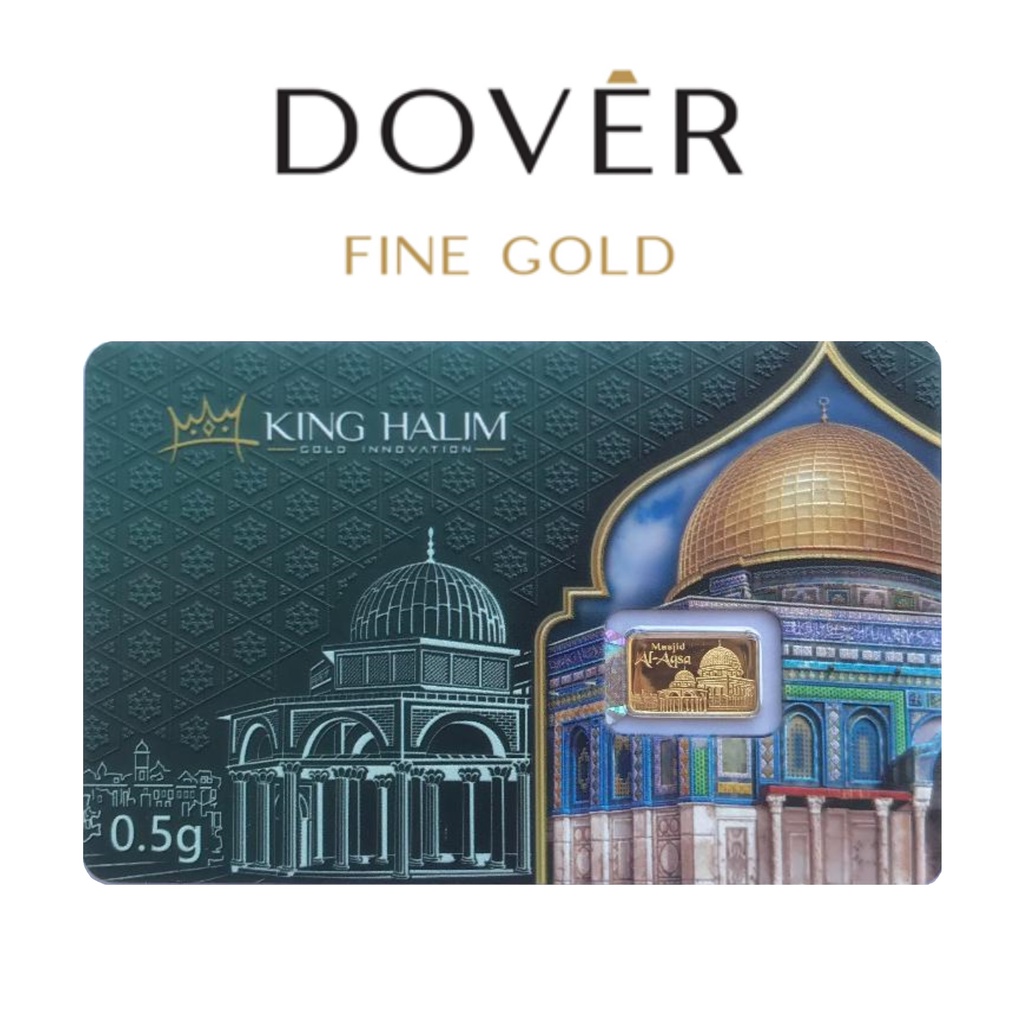 LM Logam Mulia Emas King Halim 0,5 0.5 gram Al-Aqsa Masjid Nabawi Masjidil Haram Eid Mubarak Certiey