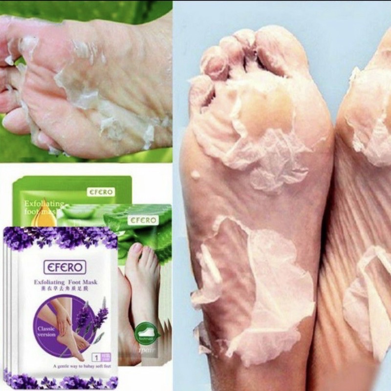 EFERO FOOT MASK PEELING EXFLOATING EFERO / MASKER KAKI PENGELUPASAN KULIT MATI, MENGHALUSKAN KULIT DAN MEMPERCANTIK KAKI