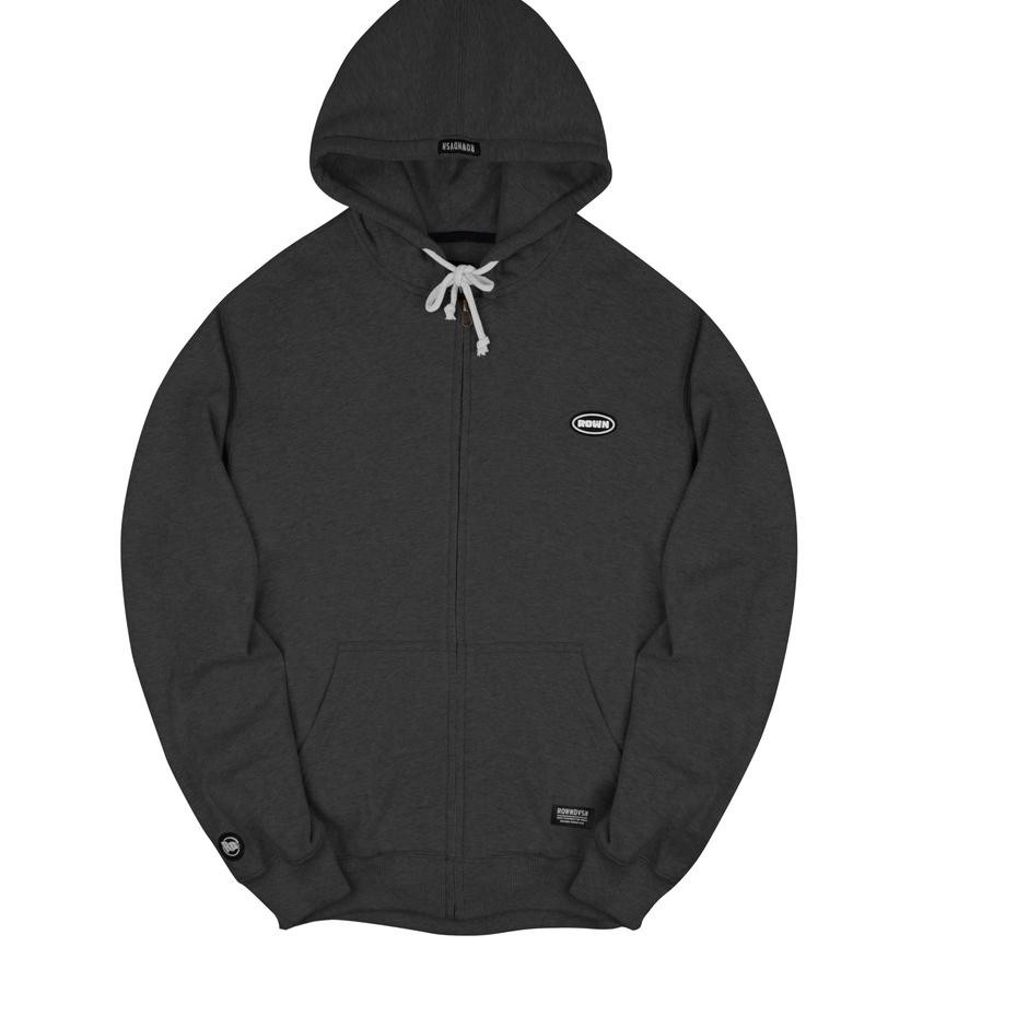 Serbuuuu.. Rown Division Official Zipper Hoodie Dark Grey - Rowndvsn Jaket Zipper Zerton Dark Grey