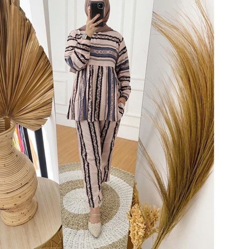 Baju Setelan Malika Busui / Setelan Wanita Busui