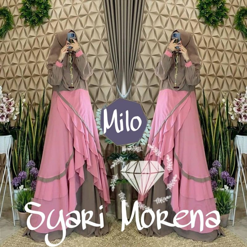 SYARI MORENA, MOSCREPE, GAMIS HIJAB MUSLIM, DRESS MAXY