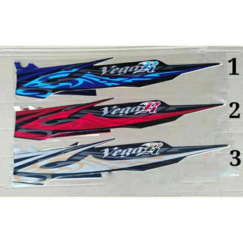 striping vega r new 2008 sticker yamaha vega r new 2008 biru merah hitam list bodi standart