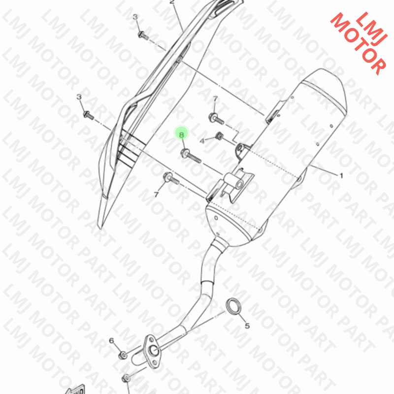 (100% ORIGINAL ) BAUT DUDUKAN KNALPOT NMAX AEROX 155 YGP 95812-06030 Bagus Gan