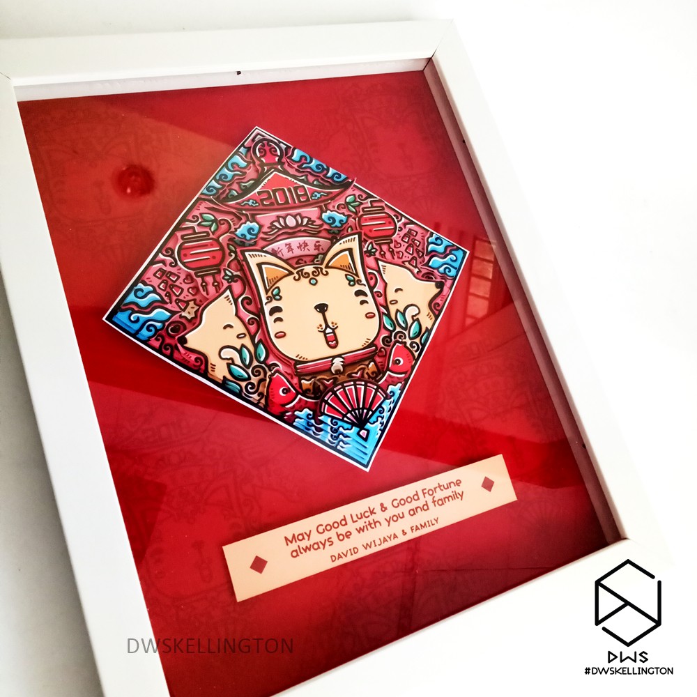 Kado Pernikahan Pop Up Frame Doodle Love Wedding Shopee Indonesia