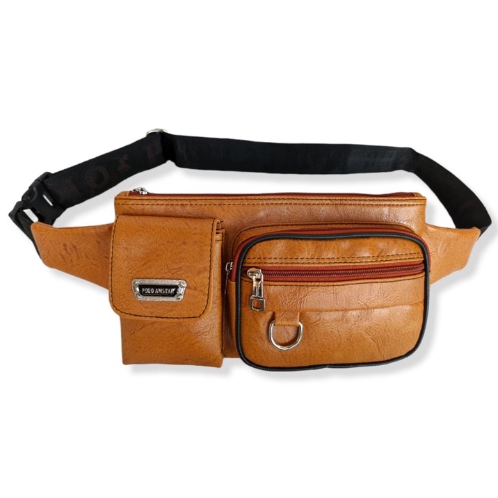 Waist Bag Tas Pinggang Tas Selempang Terbaru Polo Amstar Kulit PU Leather Premium Import Quality