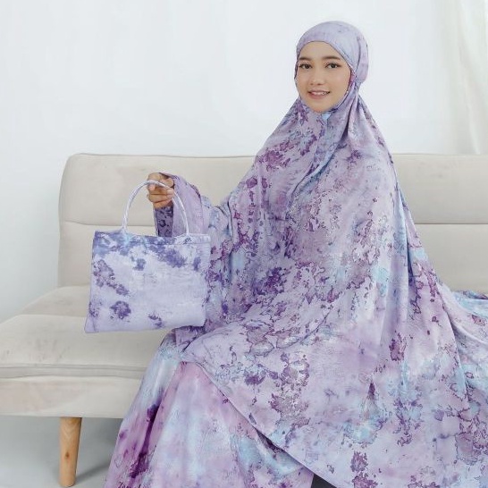 MUKENA DEWASA RAYON MOTIF TIE-DYE / MUKENA BALI DEWASA TIEDYE HANDMADE