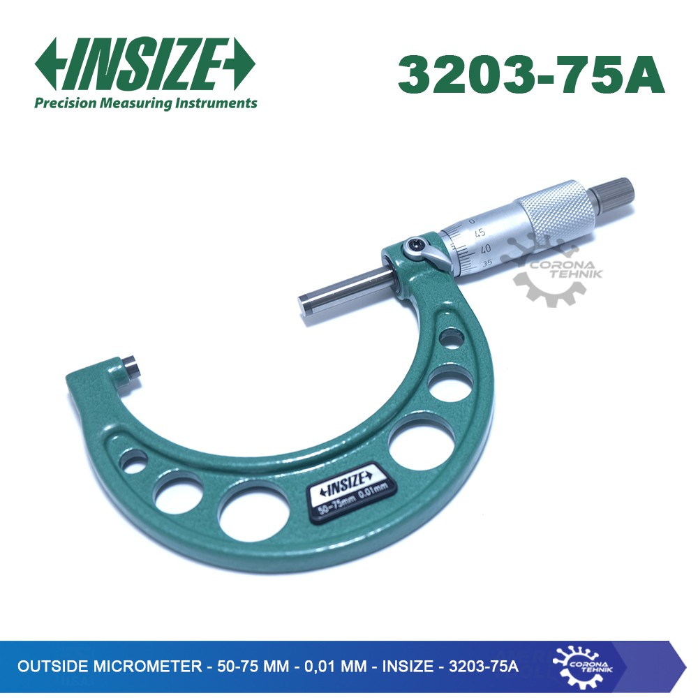 Insize - 3203-75A  - Outside Micrometer - 50-75 mm - 0.01 mm